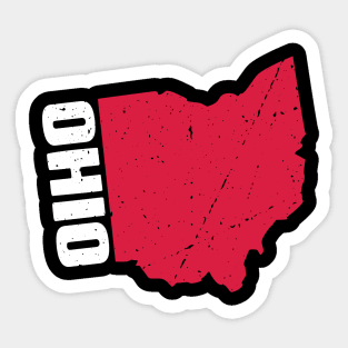 American Ohio Map Pride Design Gift Sticker